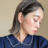 Greige Suede Thin Headband No Studs