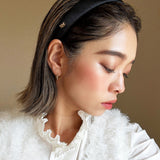 Shiny Black Thin Headband No Studs