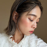 Shiny Black Tight Headband No Studs