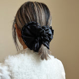 Side Frills Scrunchie Black