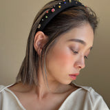 Slender Headband Black Rainbow