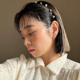 Silver Metal Pearl Headband