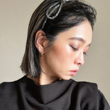 Black Crystal Ribbon Headband