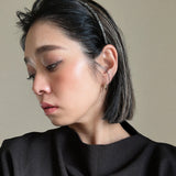 Black Crystal Ribbon Headband