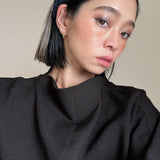 Wide Headband Navy Rib-Knit