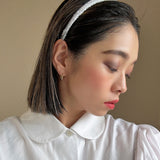 Tight Headband Velour Silver