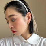 Tight Headband Velour Silver