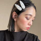 Hair Pin Velour White