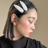 Hair Pin Velour White