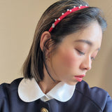 Tight Suede Headband Red