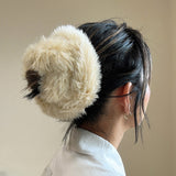 White Fur Scrunchie