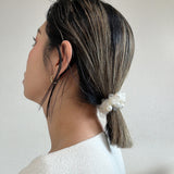 White Tulle Pearl Hair Pony