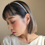 Tight Headband Grey Satin