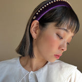 Purple Velour Studs OG Headband