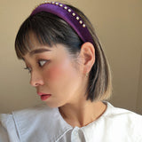 Purple Velour Studs OG Headband