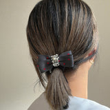 Dark Grey Dot Studs Hair Pony