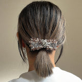 Brown Tweed Ribbon Hair Pony