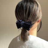 Navy Ribbon Kira Hair Pony