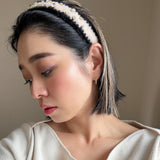 Beige Mohair Headband