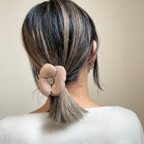 Pink Beige Flower Hair Pony