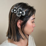 Black Pearl Flower Barrette