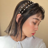 Gold Pearl Line Headband