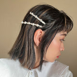 White Mix Flower Bijou Barrette