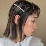 White Mix Bijou Barrette