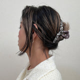 Grey Silver Bijou Hair Clip