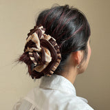 Brown Border Scrunchie