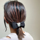 Silk Black Milky Pink Mix Ribbon Pony