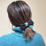 Silk Black Blue Mix Ribbon Pony