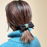 Silk Black Blue Mix Ribbon Pony