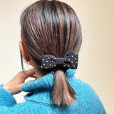 Silk Black Lil Silver Ribbon Pony