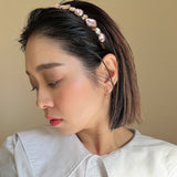 Gold Pink Studs Headband