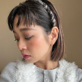 Narrow Grey Teddy Headband