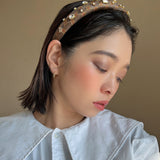 Slender Headband Brown Gold