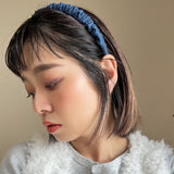 Gather Headband Blue Denim