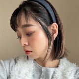 Thin Headband Indigo Denim No Studs