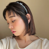 Sky Blue Bijou Flower Headband