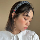 Slender Headband Snake Denim Red Heart