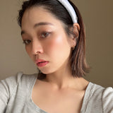 Slender Headband White Black Dot