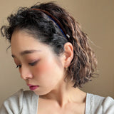 2 Tone Velvet Headband Brown