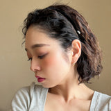 2 Tone Velvet Headband Black