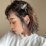 Silver Ribbon Studs Hair Pin