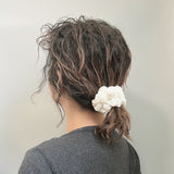 White Kusyu Scrunchie