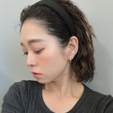 Silk Black Thin Headband No Studs