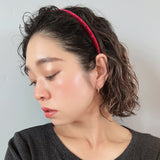 Tight Headband Red Lame