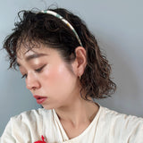 Tight Headband White Marble
