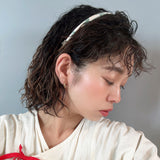 Tight Headband White Marble